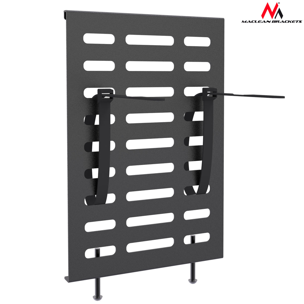 Support micro-ondes mural en métal Charge maximale 35 kg noir Maclean  MC-807