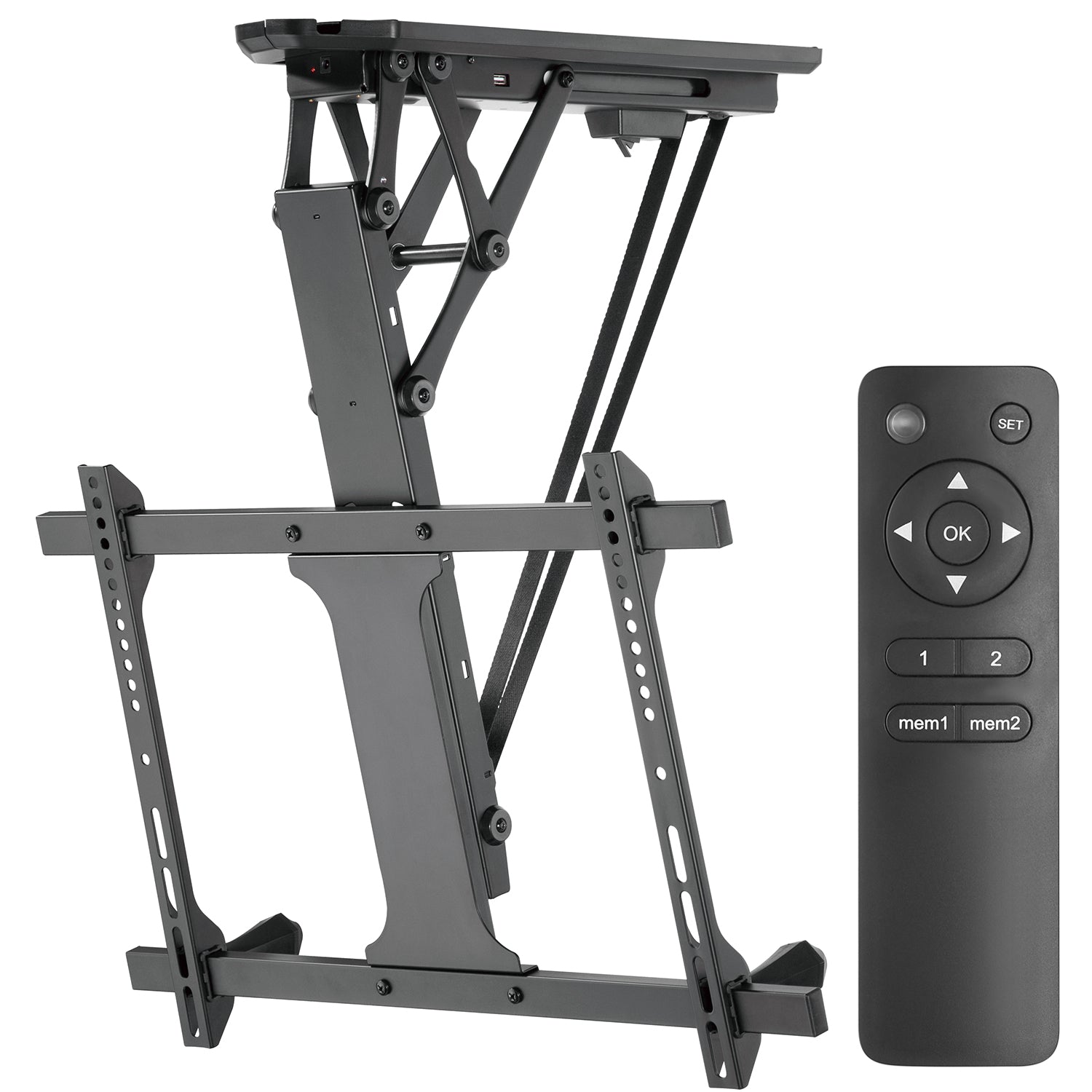 Maclean MC-880 Electric TV Bracket Holder Ceiling Mount 32" - 70" Remote Control VESA Universal 35kg - Euroelectronics EU product image