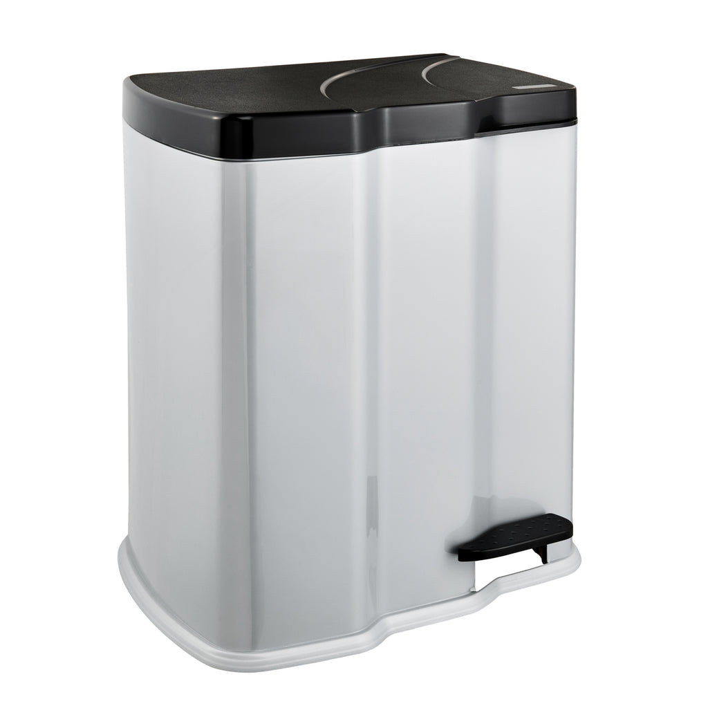 Rotho Paso Poubelle 40l avec pédale et couvercle, Plastique (PP) sans BPA,  argent métallisé, 40l (35,3 x 29,5 x 67,6 cm) : : Cuisine et Maison