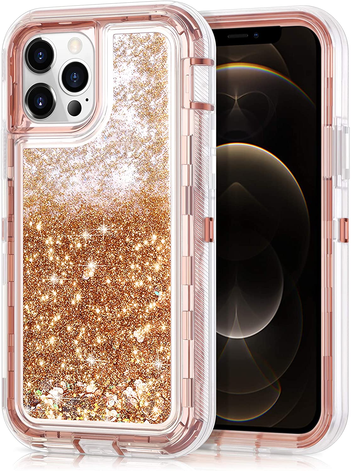 Apple Iphone 12 Pro Heavy Duty Glitter Motion Case Cover Dream Wireless