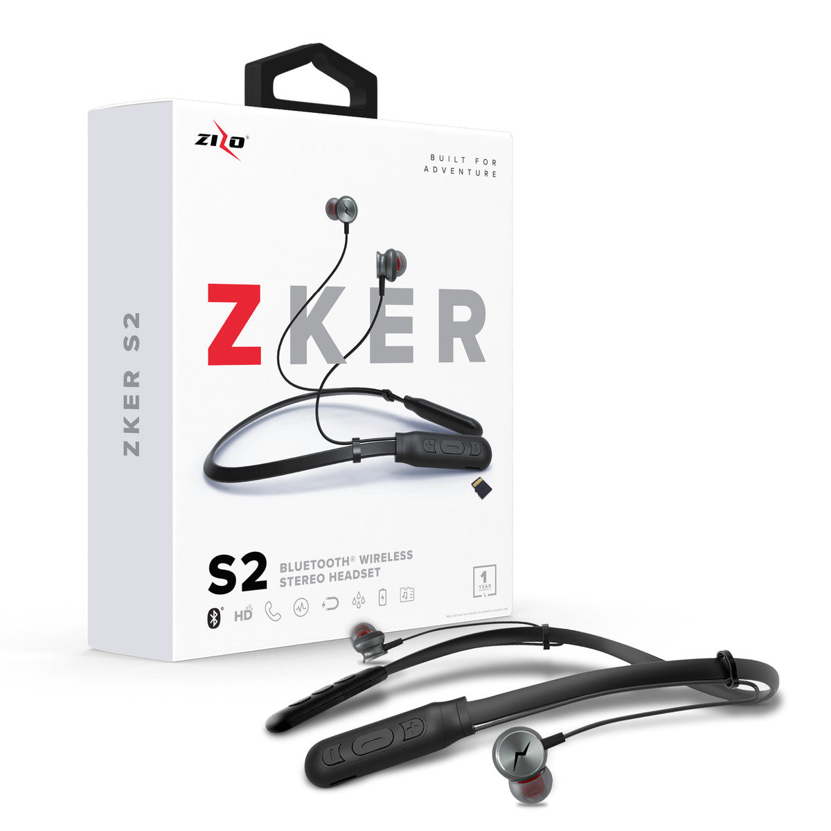 ZIZO ZKER S2 Bluetooth Wireless Headset (w/ Magnetic Earbuds) Dream Wireless