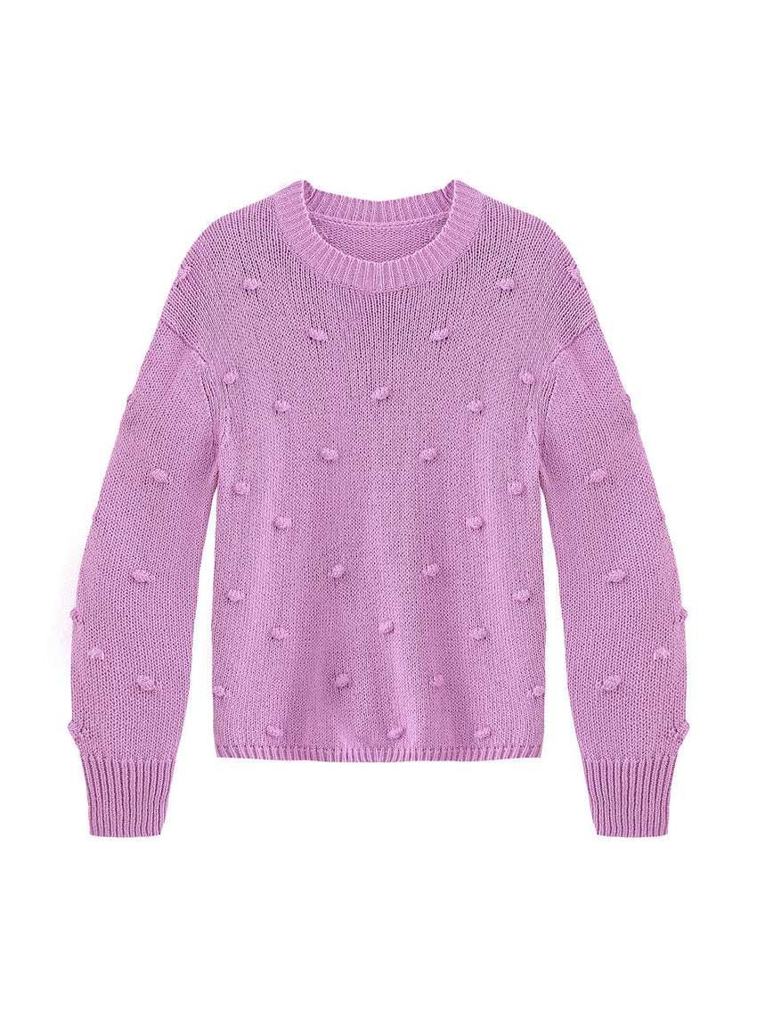 525 America Cotton Shaker Popcorn Knit Sweater