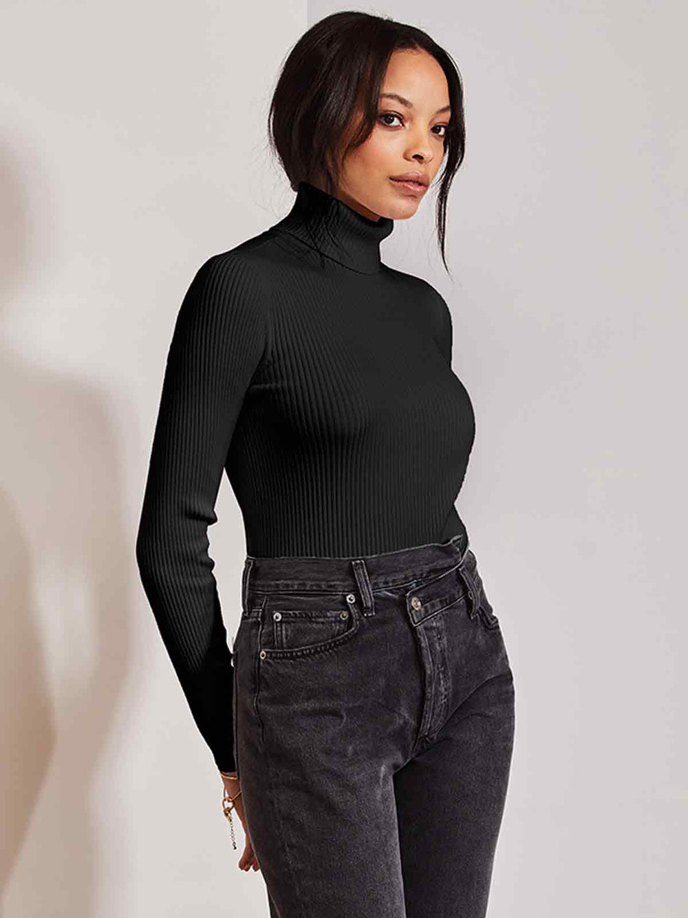 525 The Chloe: Ribbed Knit Turtleneck