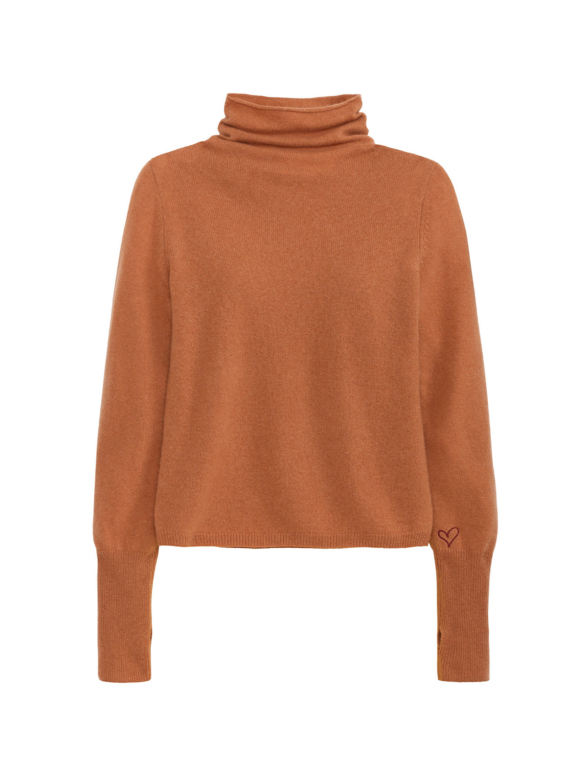 Cashmere High Cuff Roll Neck Sweater