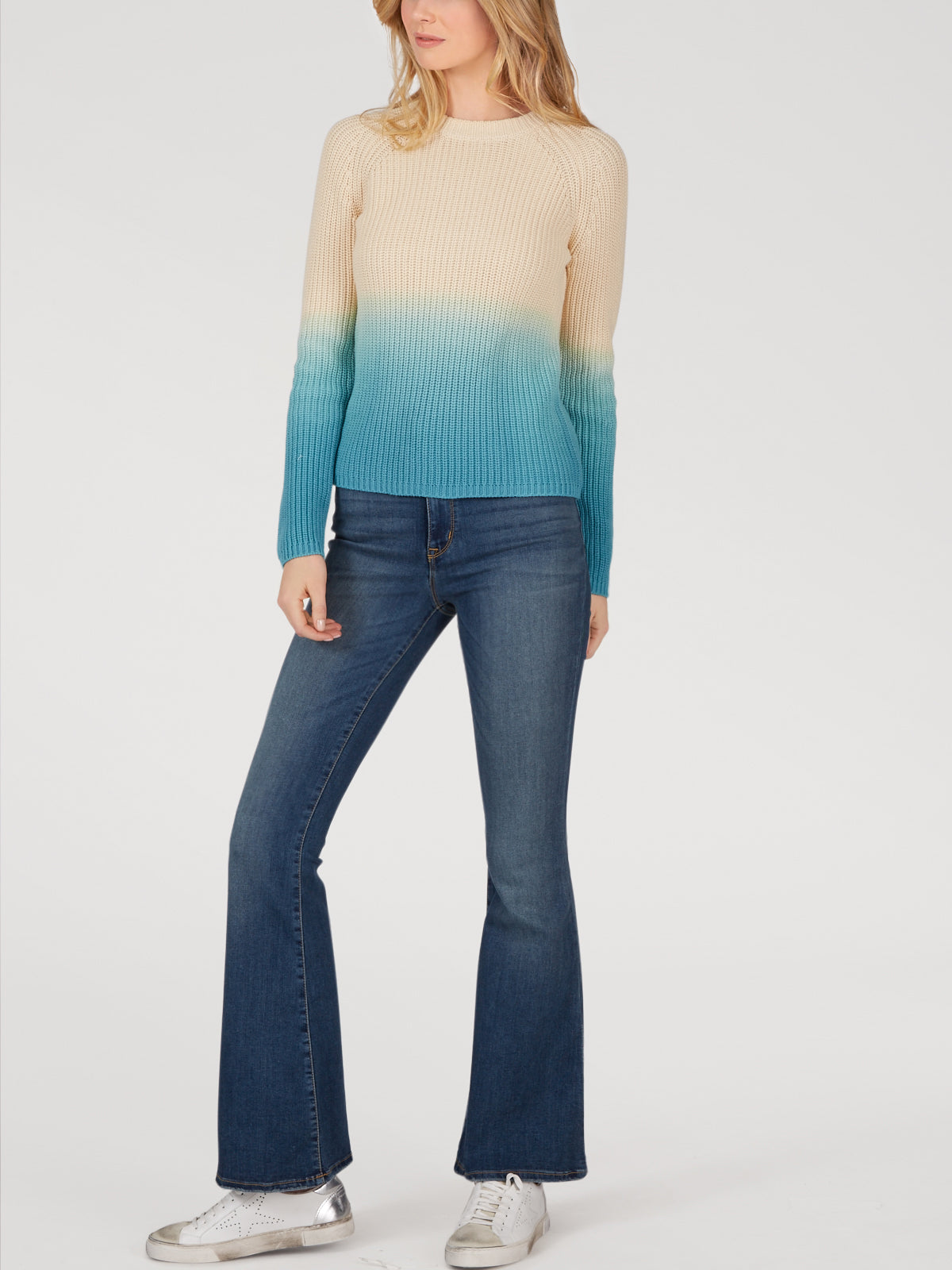 The Jane: Cotton Shaker Dip Dye Raglan Sweater