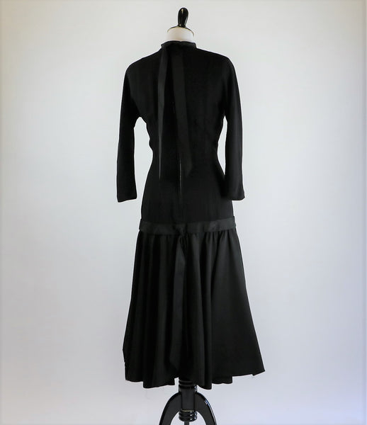 Vintage Late 1950's Black Nat Kaplan Drop Waist Dress – Evolution Vintage