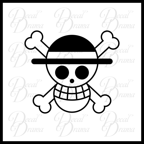 Straw Hat Pirates flag, One Piece-inspired Vinyl Car/Laptop Decal ...