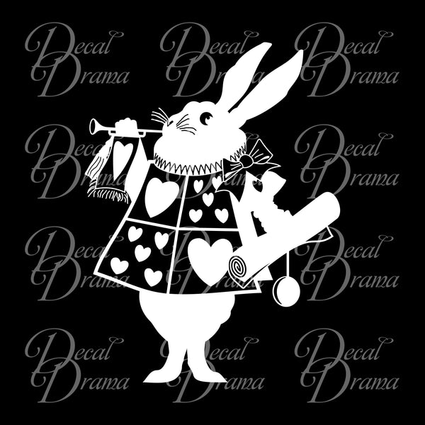White Rabbit Herald, Alice in Wonderland-inspired Vinyl Car/Laptop Dec ...