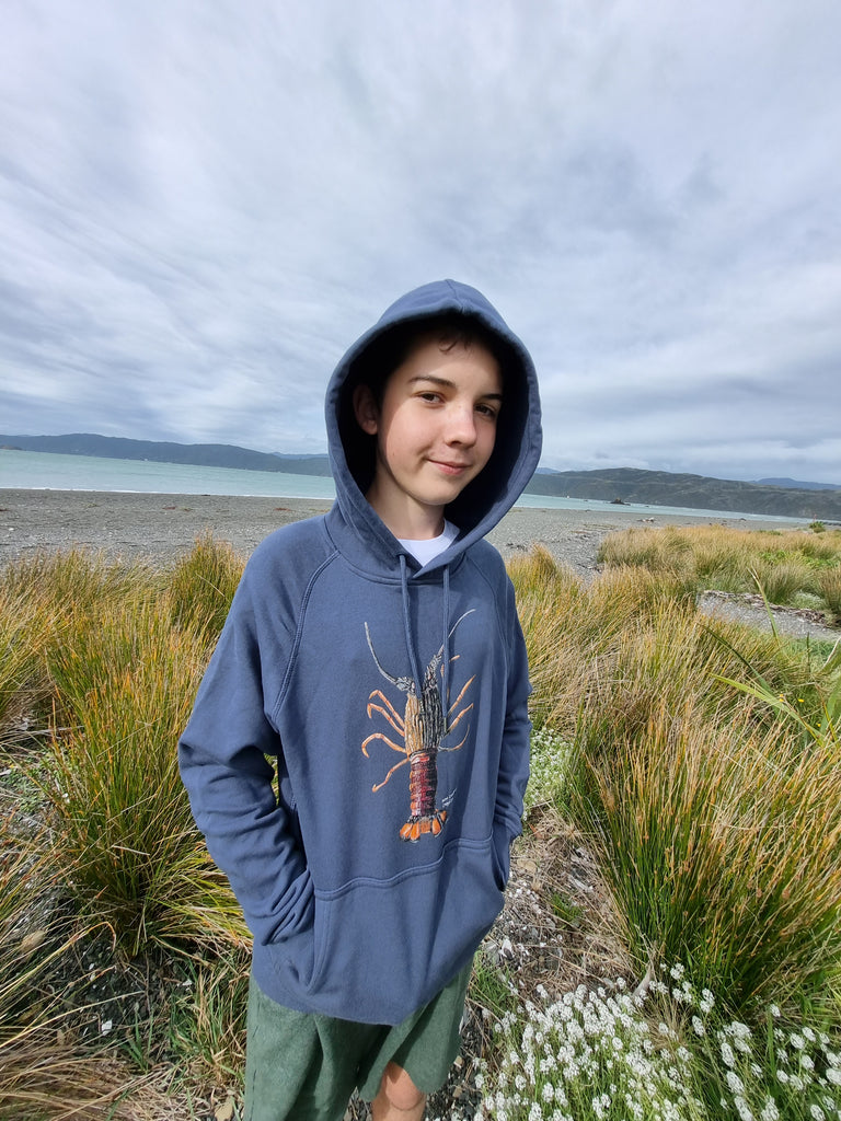 New Zealand Native Crayfish hoodie LESH CREATES