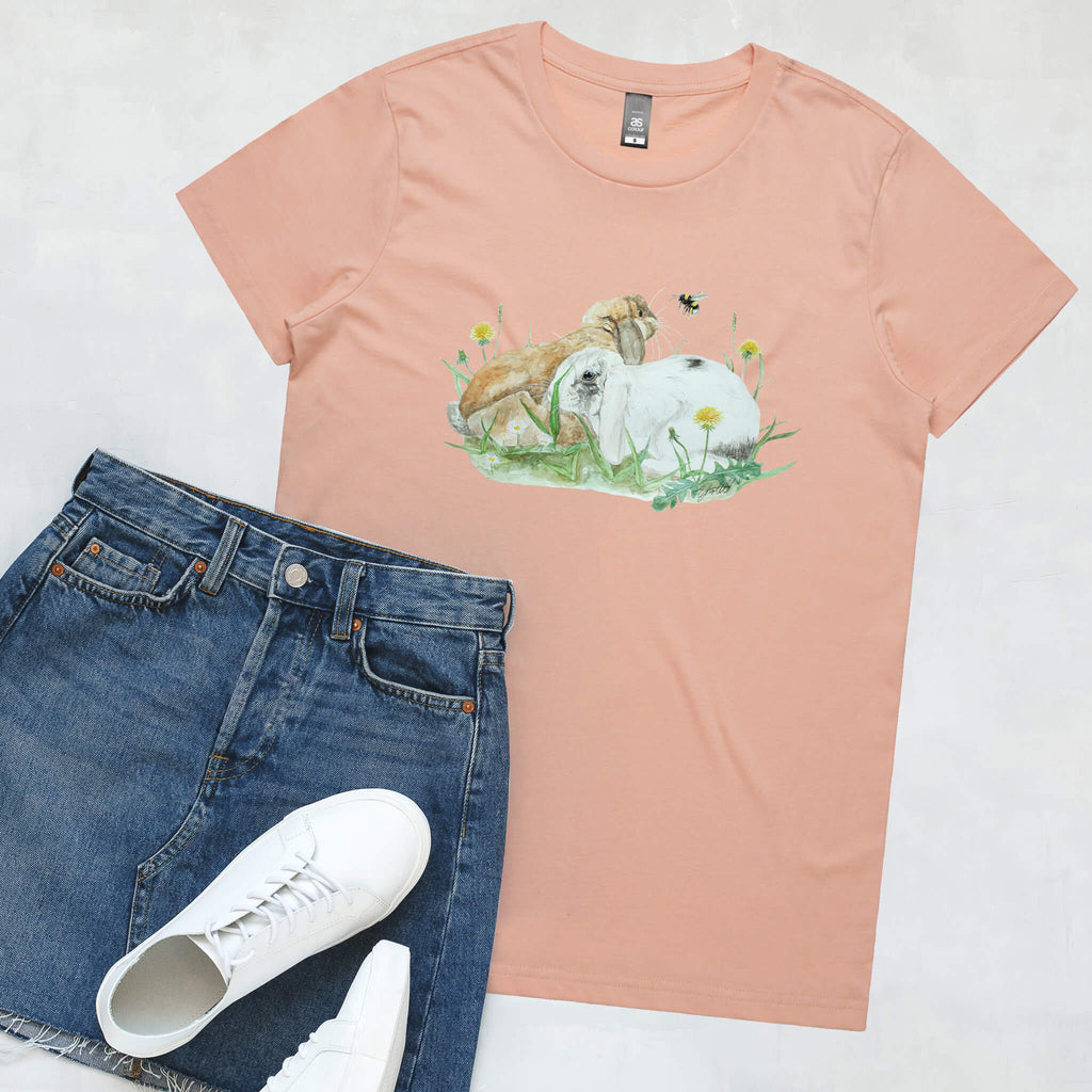 Bunnies and Dandelions tee EMILY RAJASINGH AR