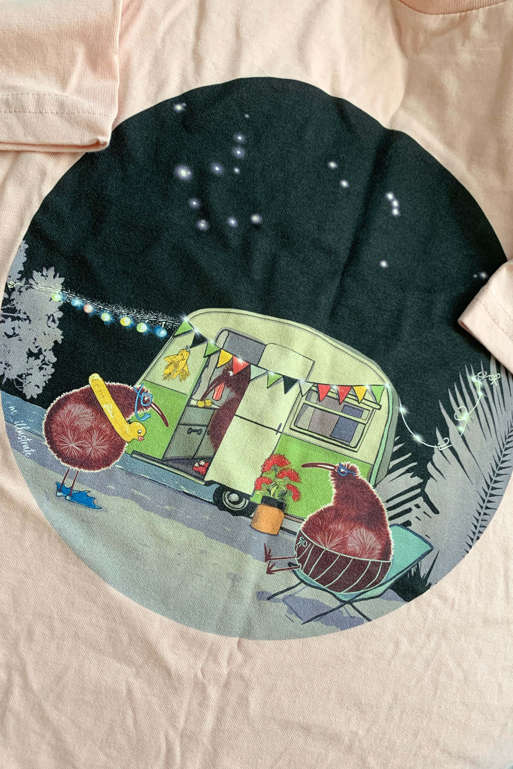 Kiwi Style Summer Camping tee - Limited Edition of 50 M_ILLUSTRATE