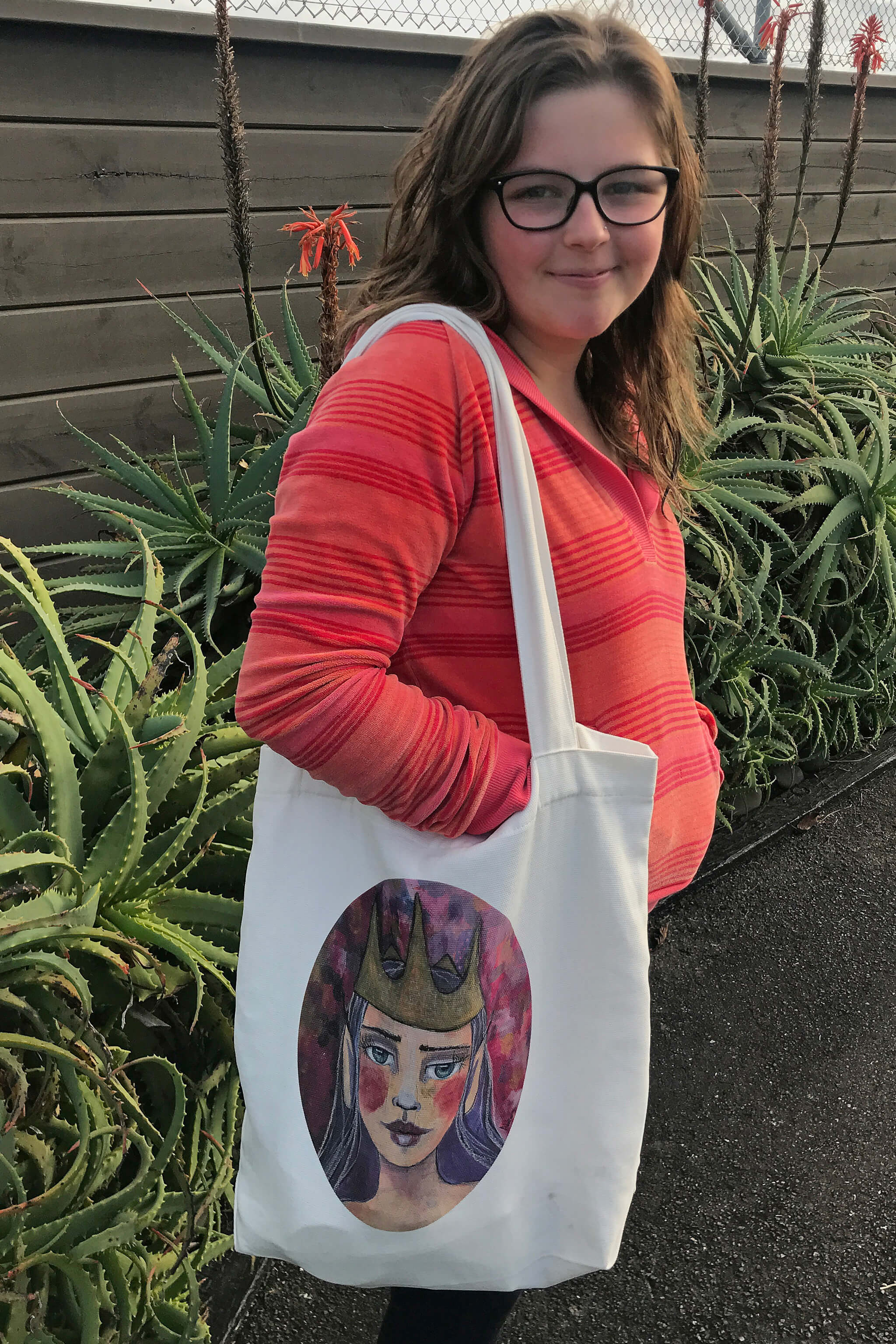 Faye Royalty artwork tote bag ADELIEN'S ART