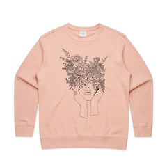 Bianca laing Mila womens Crew doodlewear pale pink