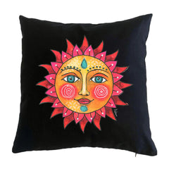 Folk Art Sun Cushion Cover ADELIEN'S ART