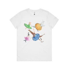 Medley of Ballet Animals tee AUNTIE BETTY ILLUSTRATION