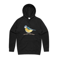 doodlewear-AuntyBetty-Ukraine-Eurasian-Blue-Tit-Bird-mens-hoodie-black