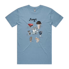 doodlewear-lesh-creates-Funky-Fungi-mens-staple-t-shirt-carolina-blue