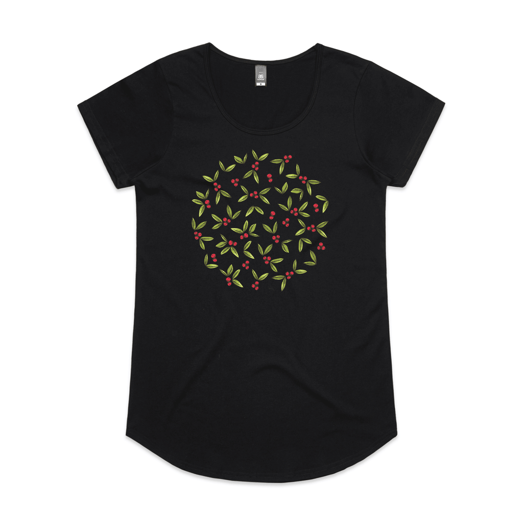 Xmas Berries & Leaves tee - Christmas t shirts collection