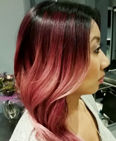 pink faded ombre