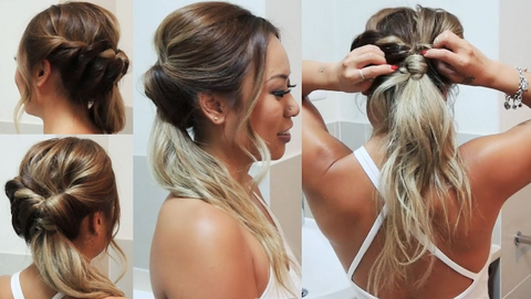 5 minute twisted ponytail