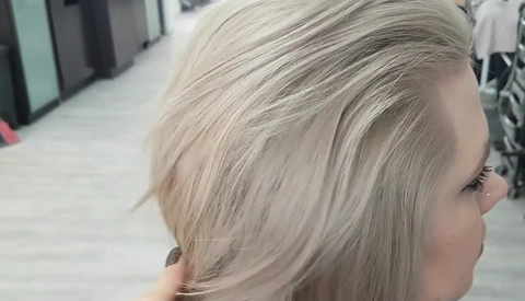 toned hair drip dye