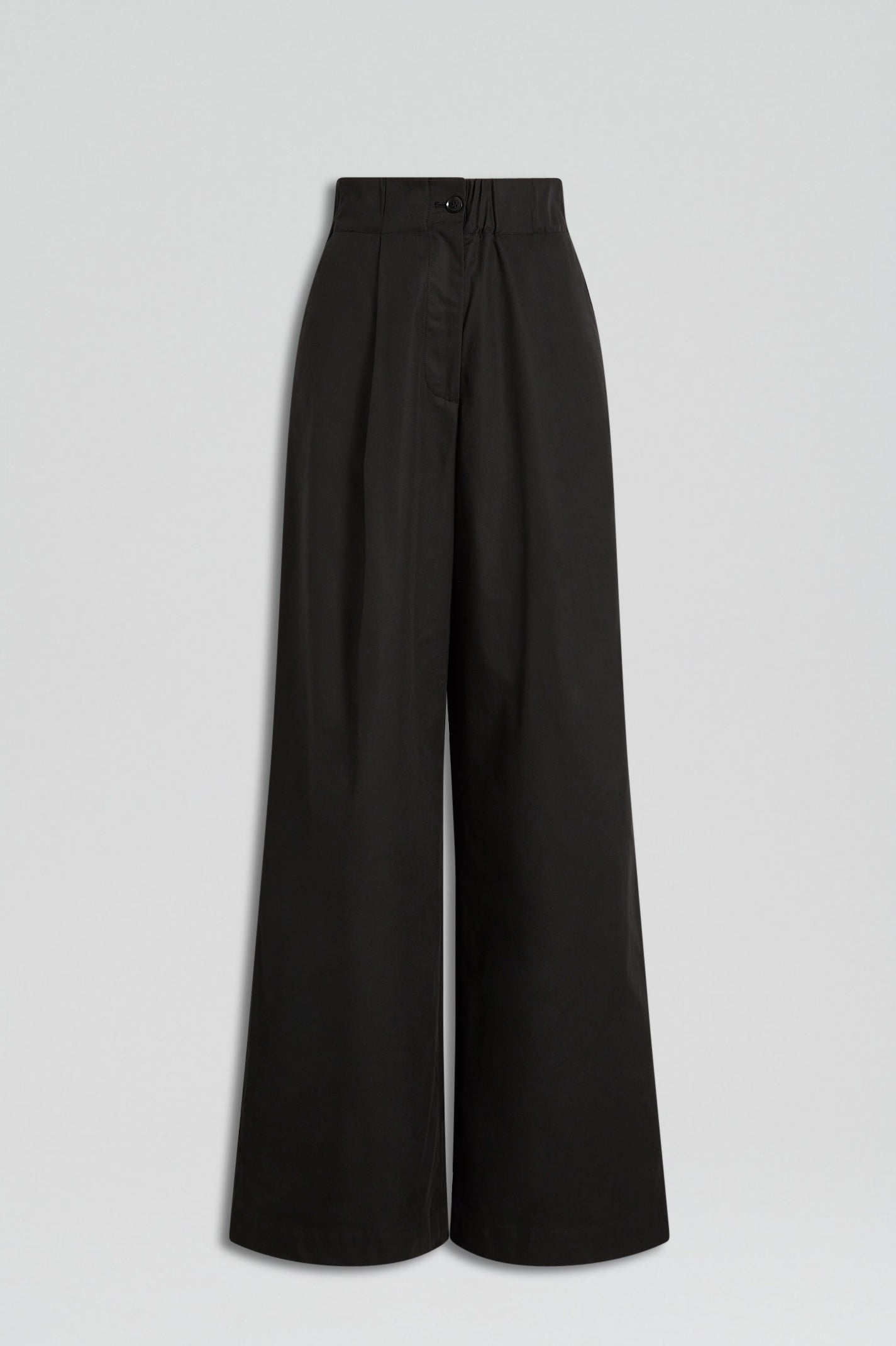 PLEAT CARGO TROUSER - BLACK