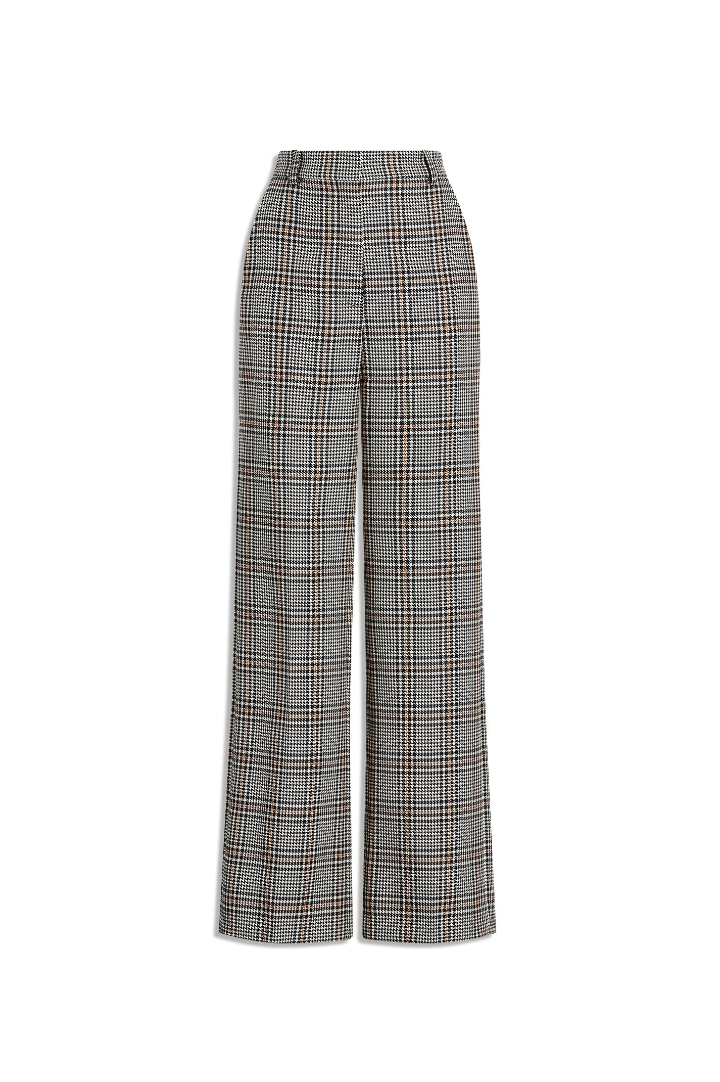 PLAID TROUSER - BLACK.WHITE