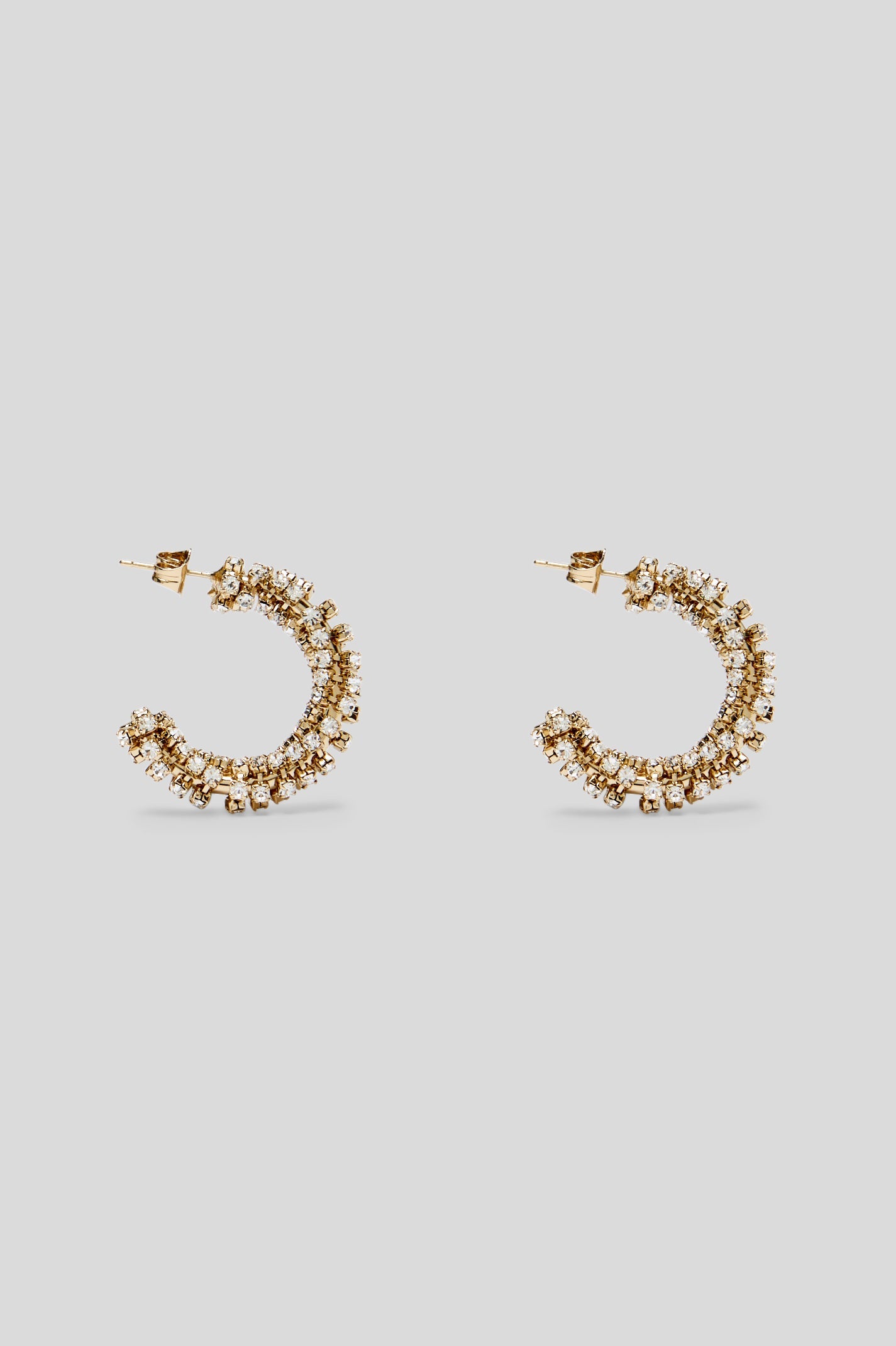 STRASS TWIST EARRINGS - LIGHT.GOLD.CRYSTAL