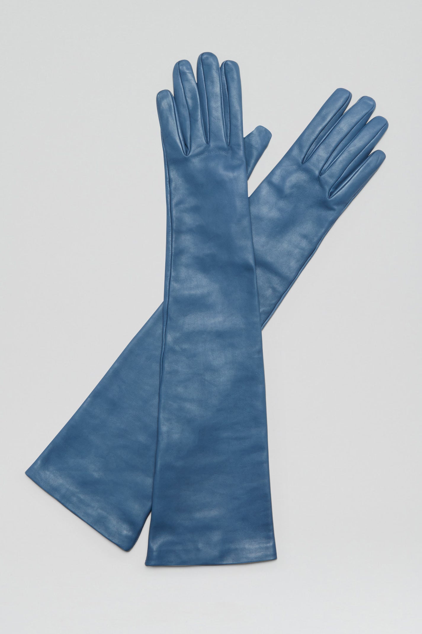 LEATHER GLOVES - DENIM