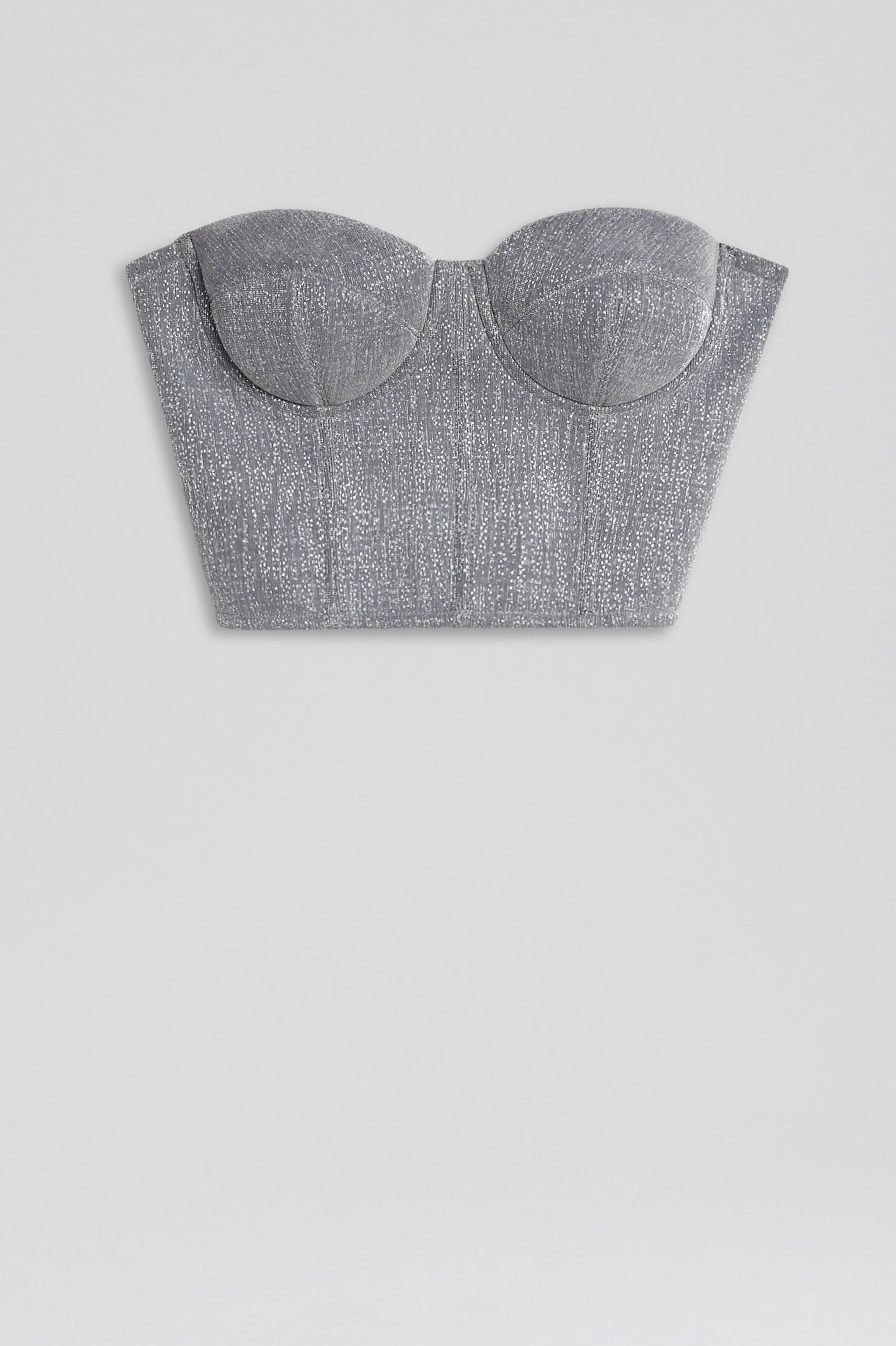 TINSEL BUSTIER - SILVER