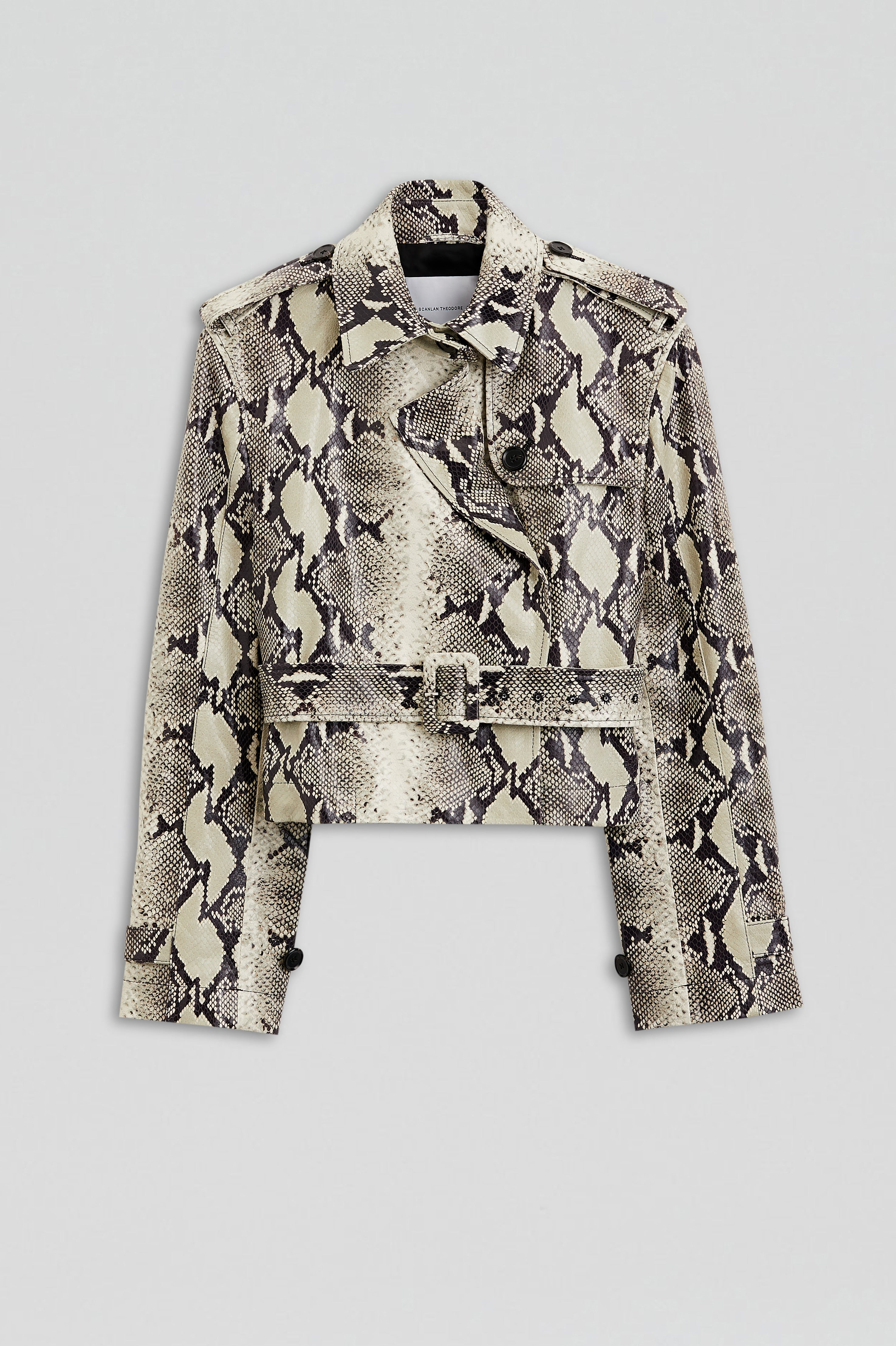 LEATHER REPTILE TRENCH - STONE