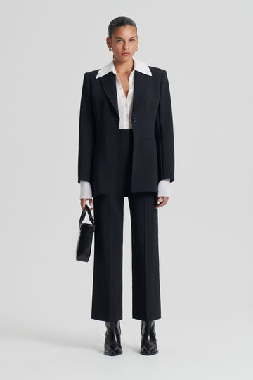 TAILORED CROPPED TROUSER - BLACK - Scanlan Theodore