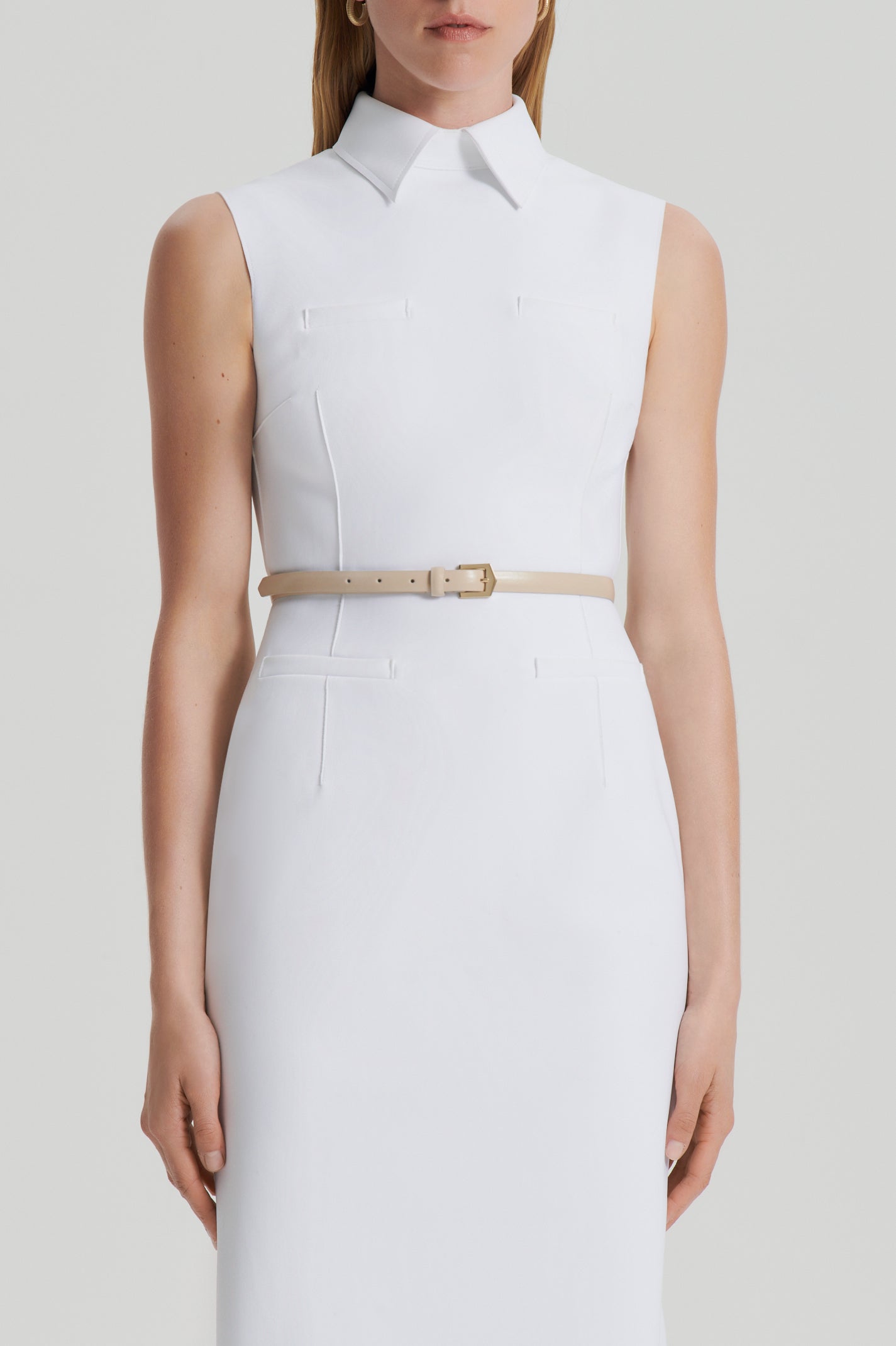 POINTED BUCKLE BELT 1.5 - NOUGAT