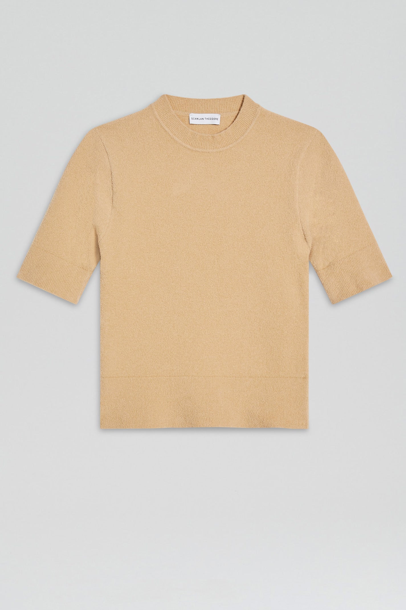 VELVET SLIM SWEATER - SAND