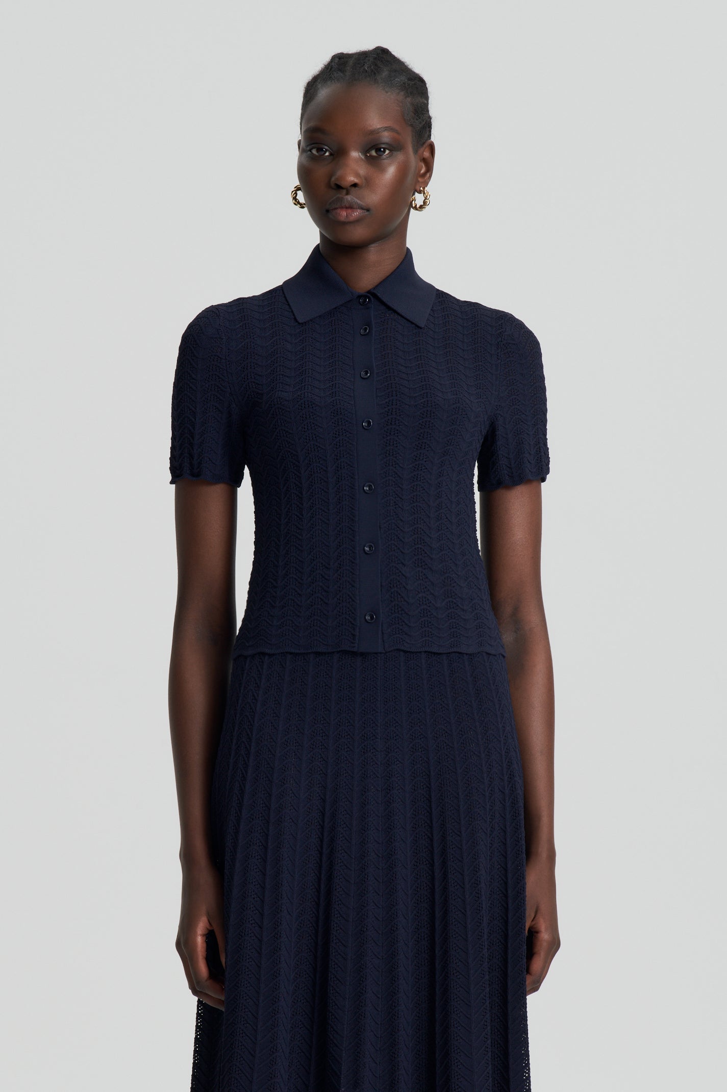 pleat-lace-shirt-navy