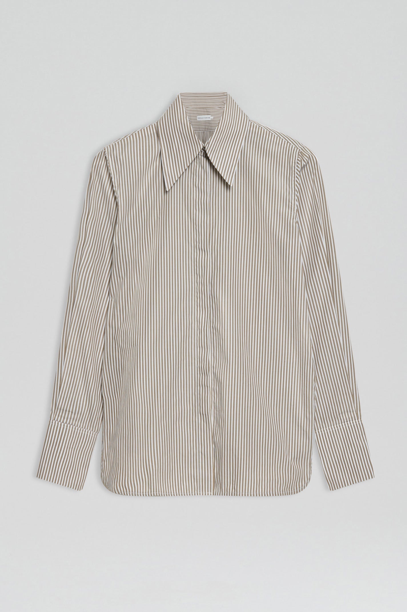 STRIPE TAILORED SHIRT - HAZELNUT