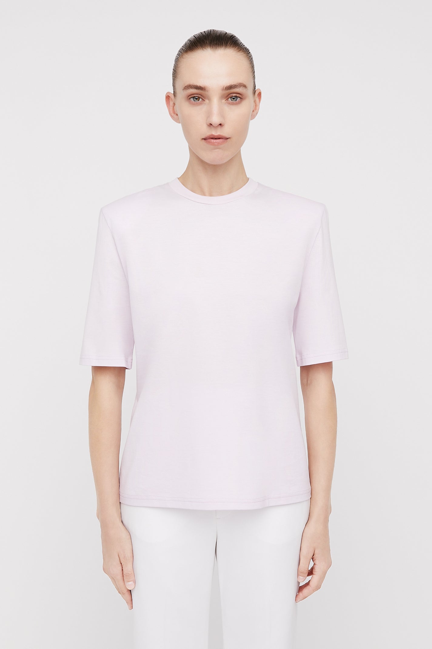 MERCERISE PADDED TSHIRT - LILAC