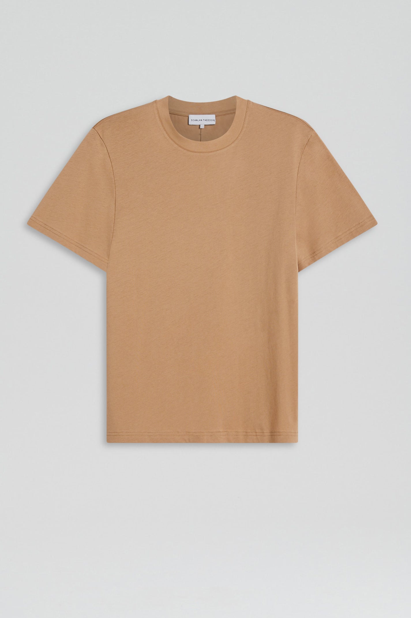 MERCERISED LOOSE FIT TSHIRT - CAMEL