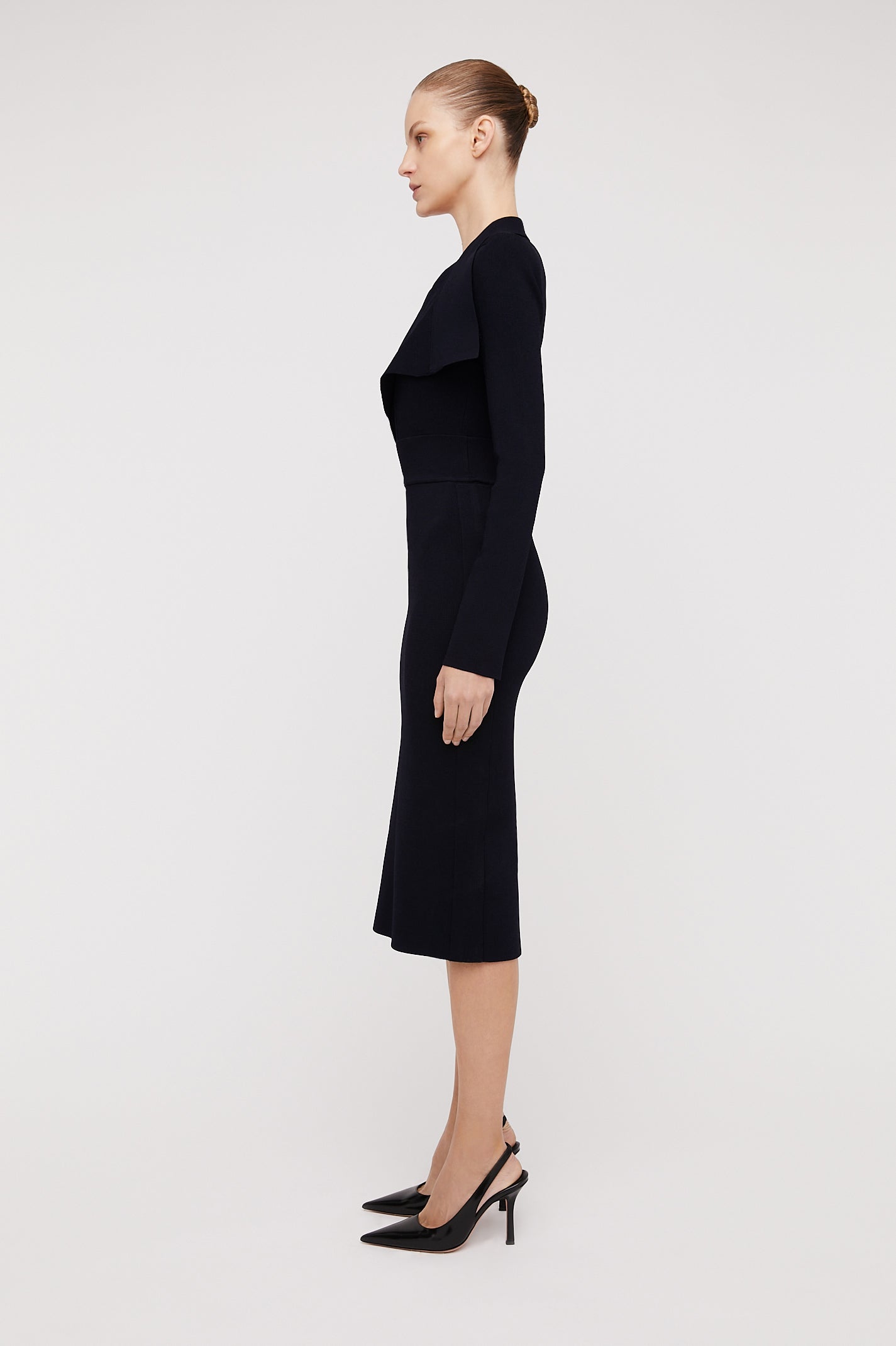 crepe-knit-drape-front-dress-navy