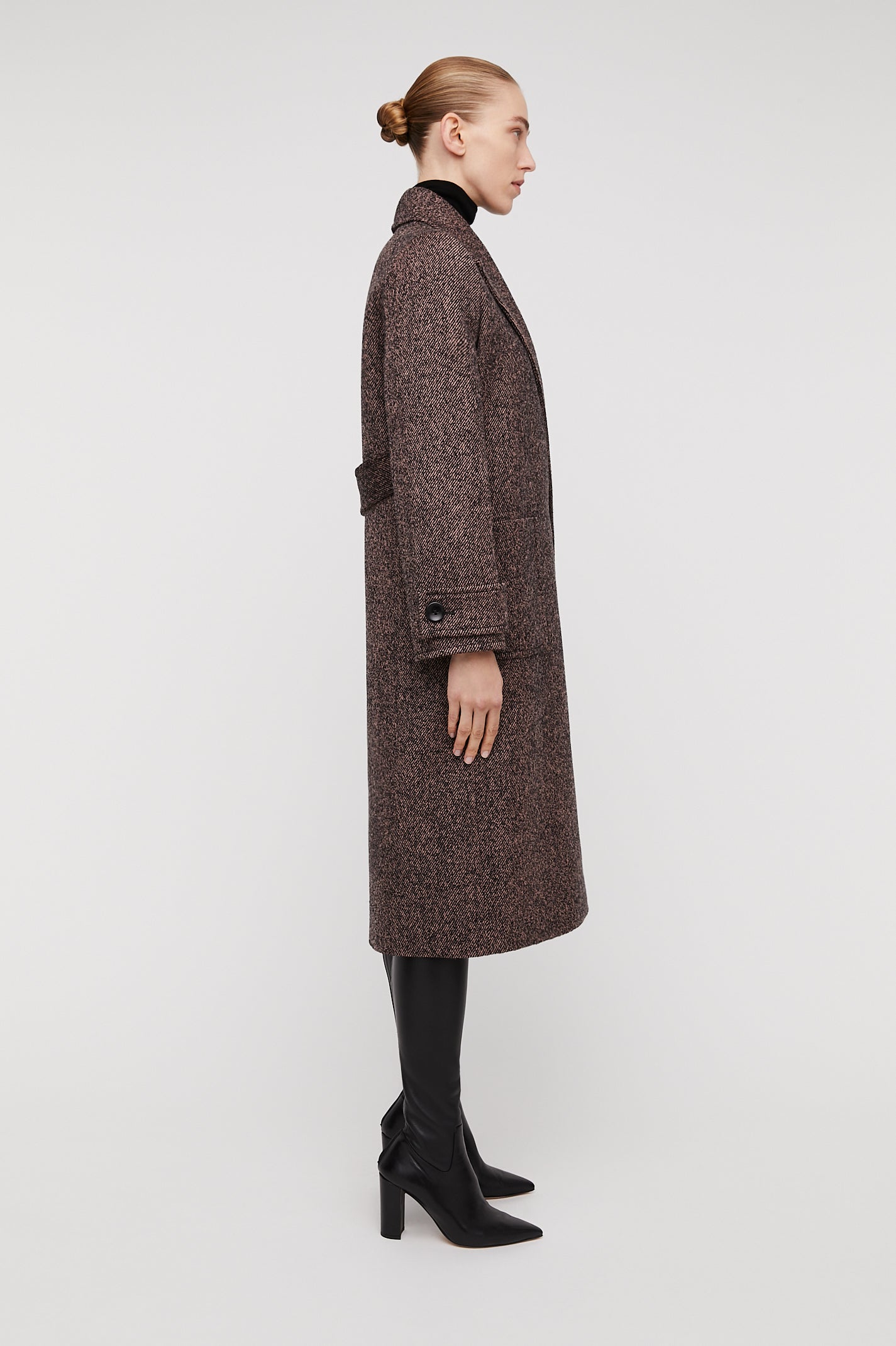 TAILORED TWILL COAT - CAMEL