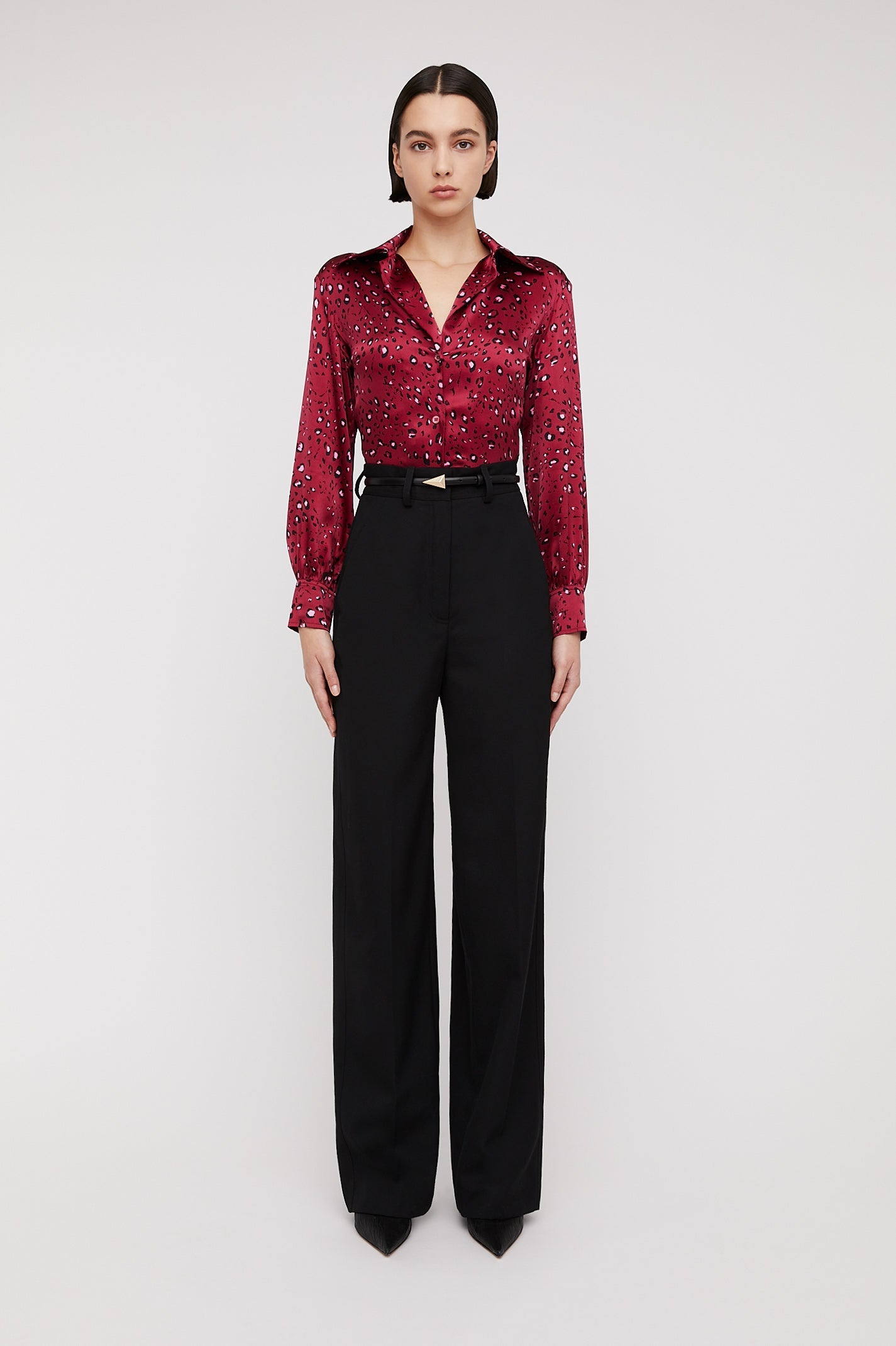 SILK LEOPARD PRINT SHIRT - VERMELLO