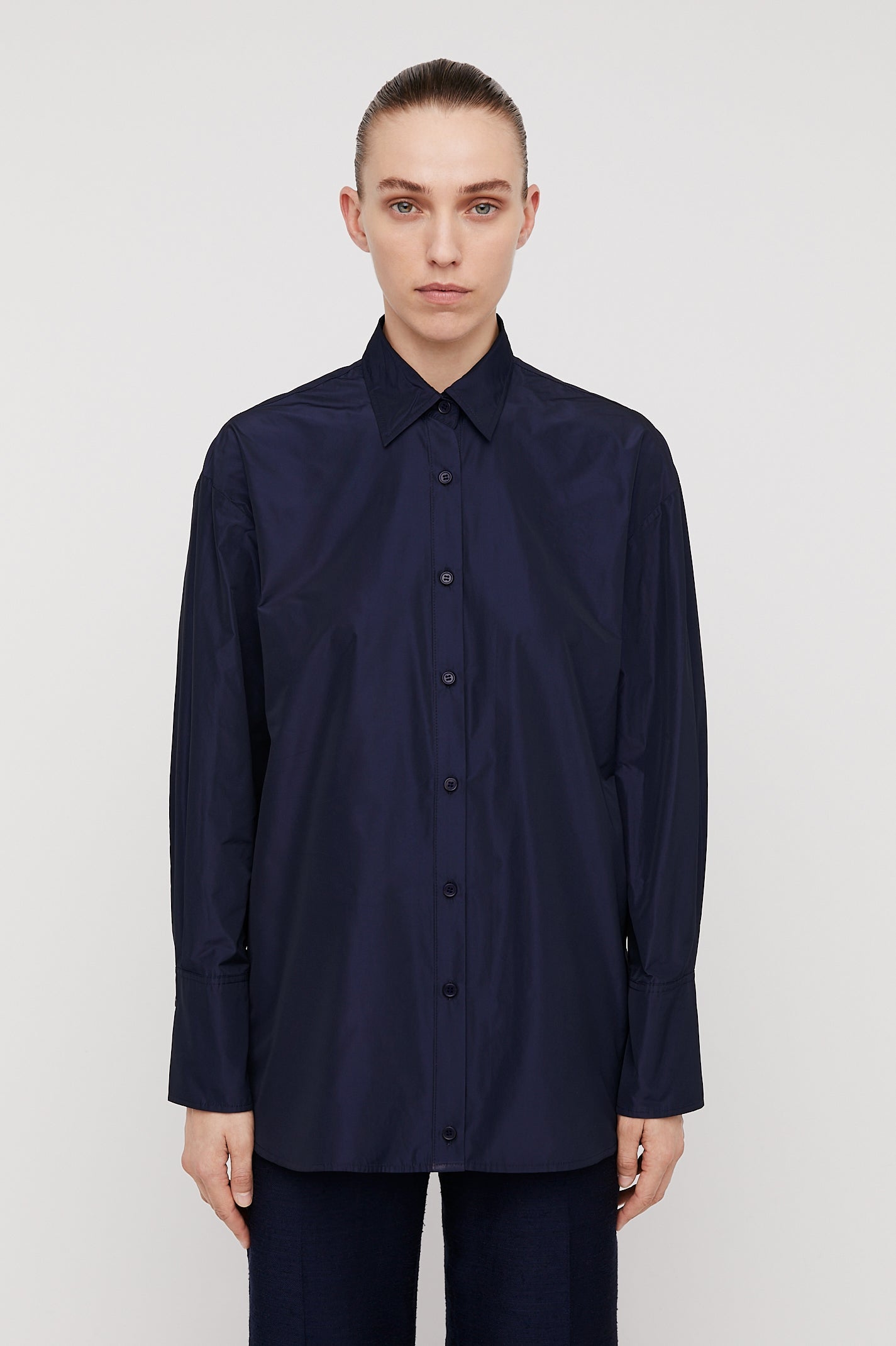 TAFFETA SHIRT - NAVY