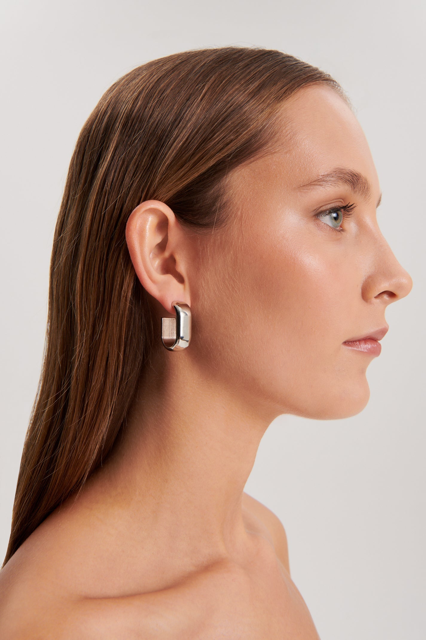 ROLO HOOP EARRINGS - SILVER