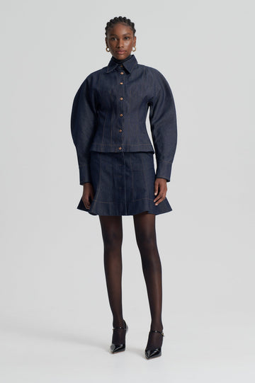 DENIM COCOON SLEEVE JACKET - INDIGO – Scanlan Theodore US