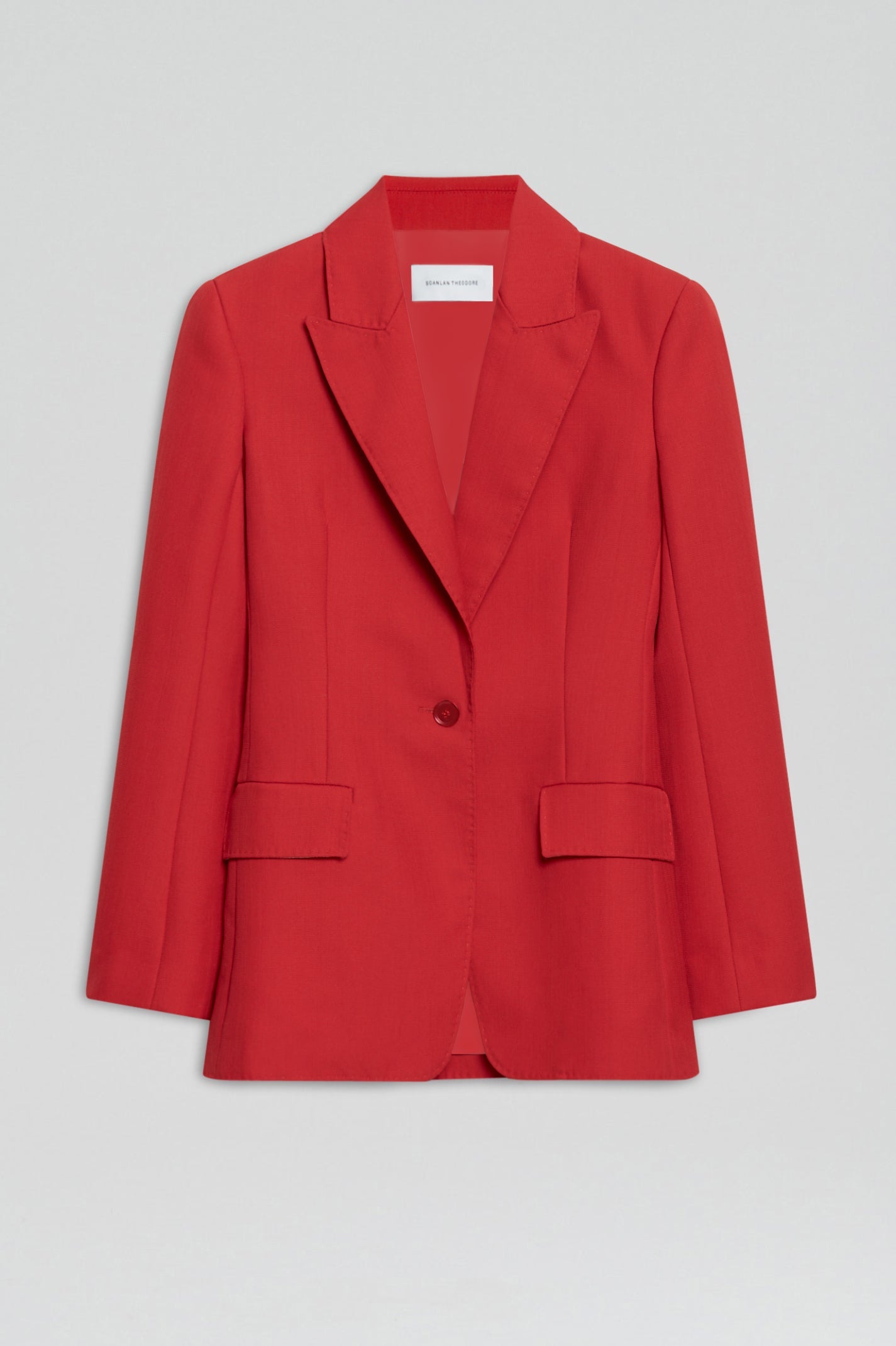 Wool Barathea Jacket Red