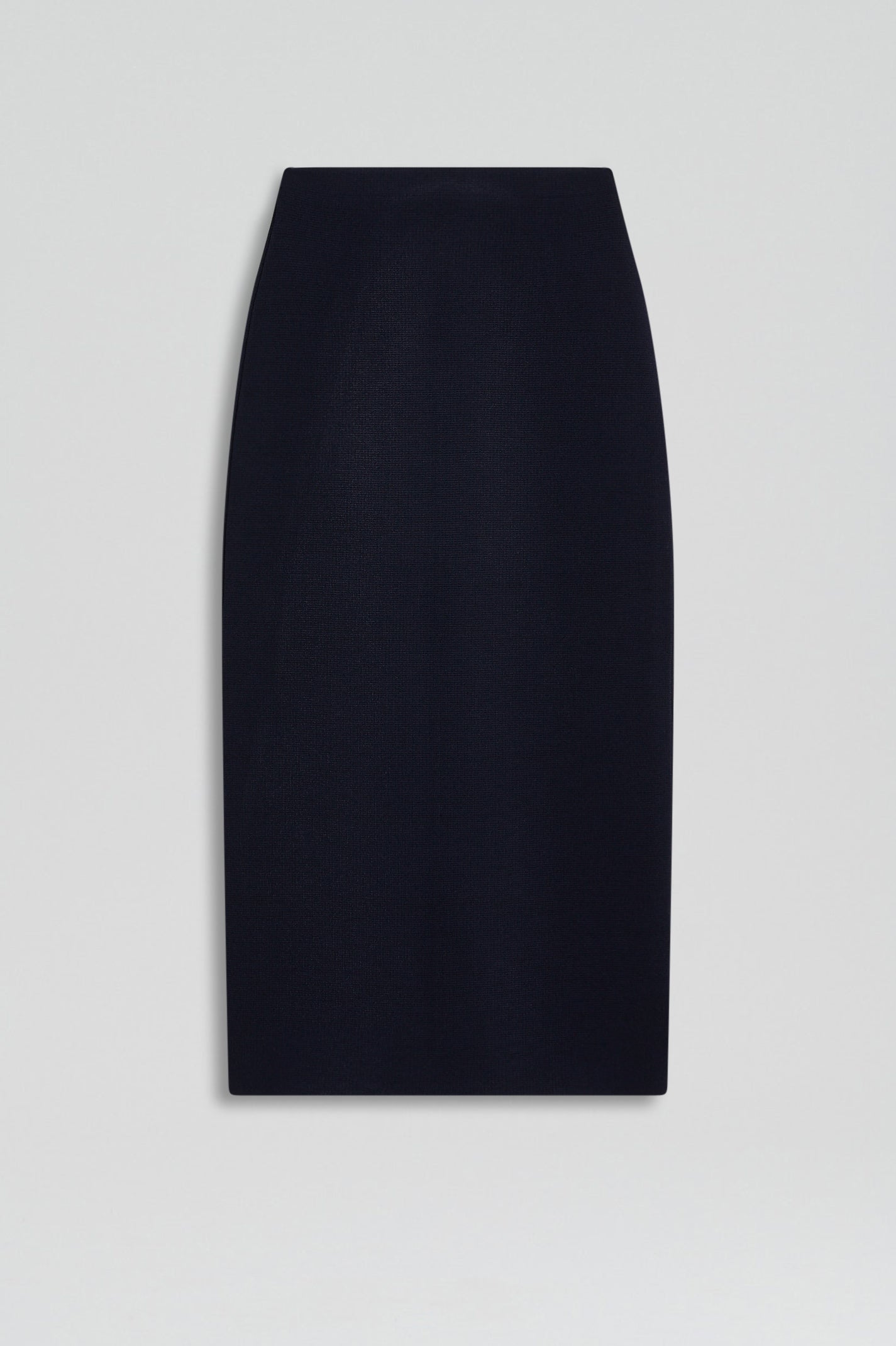 CREPE KNIT PENCIL SKIRT MIDI - NAVY