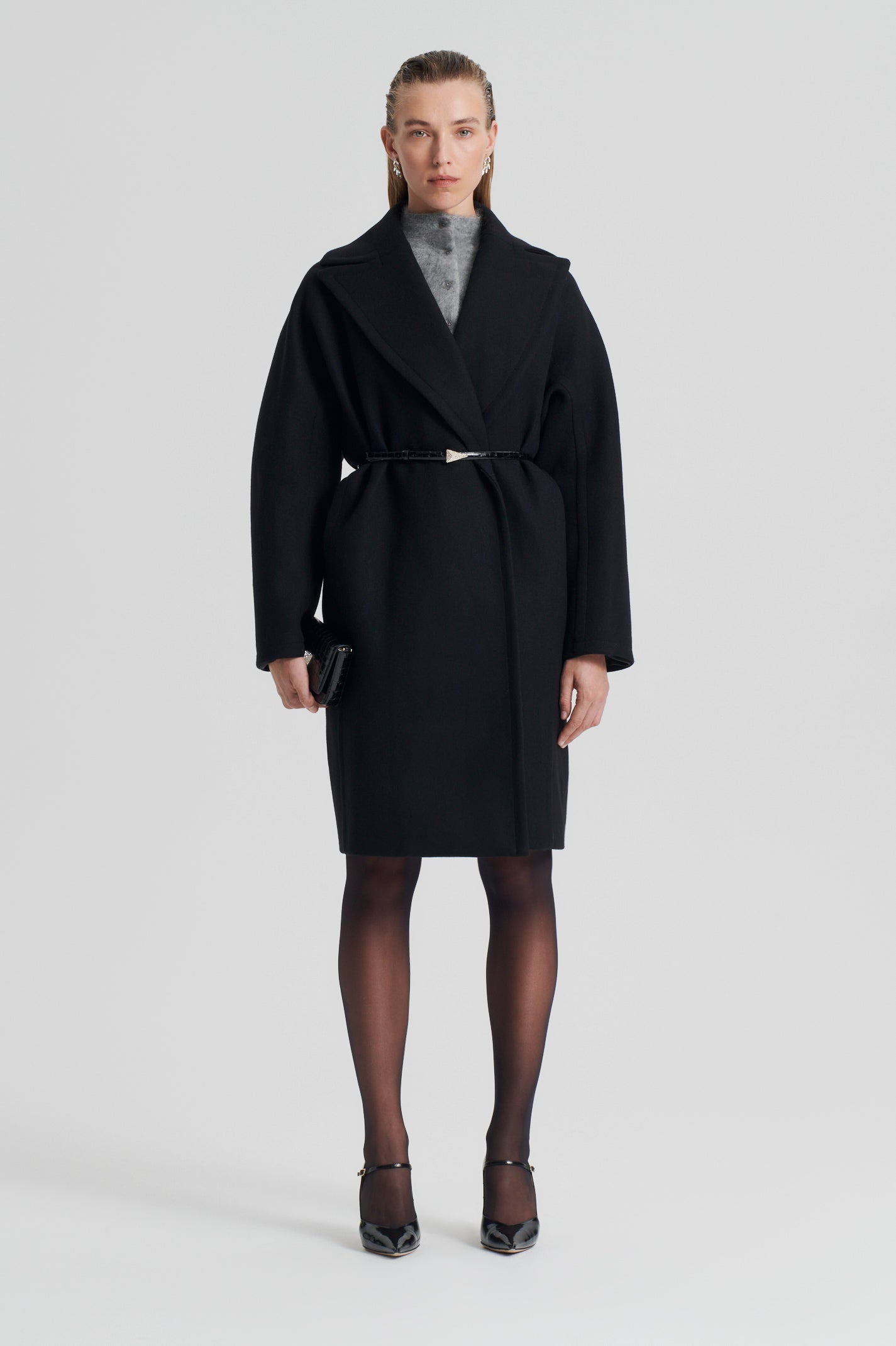 TAILORED SOFT COAT - BLACK