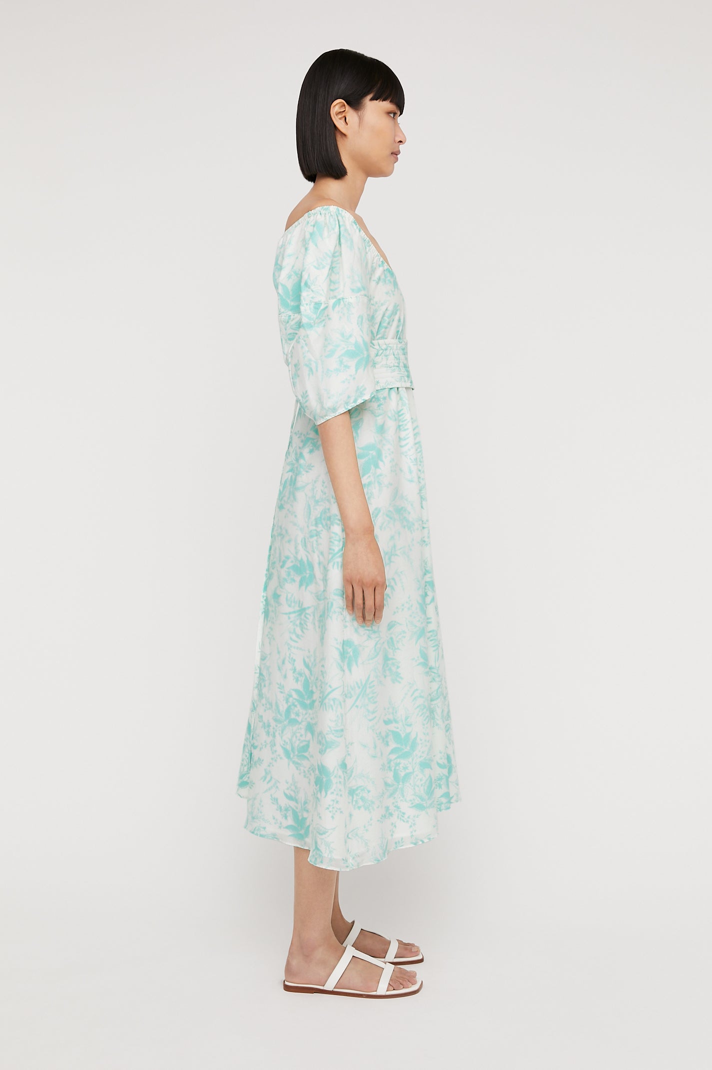 VOILE PRINT DRESS - MINT