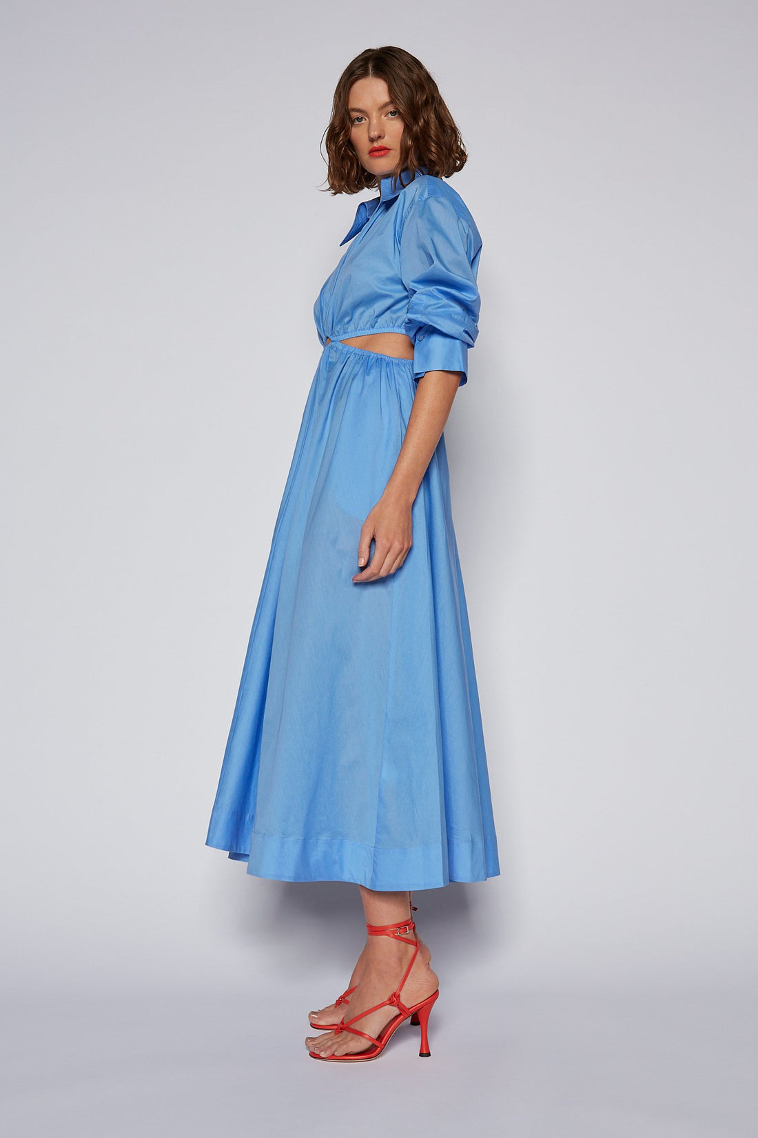 Tiered Long Dress Forage Stone Blue - Global Gifts