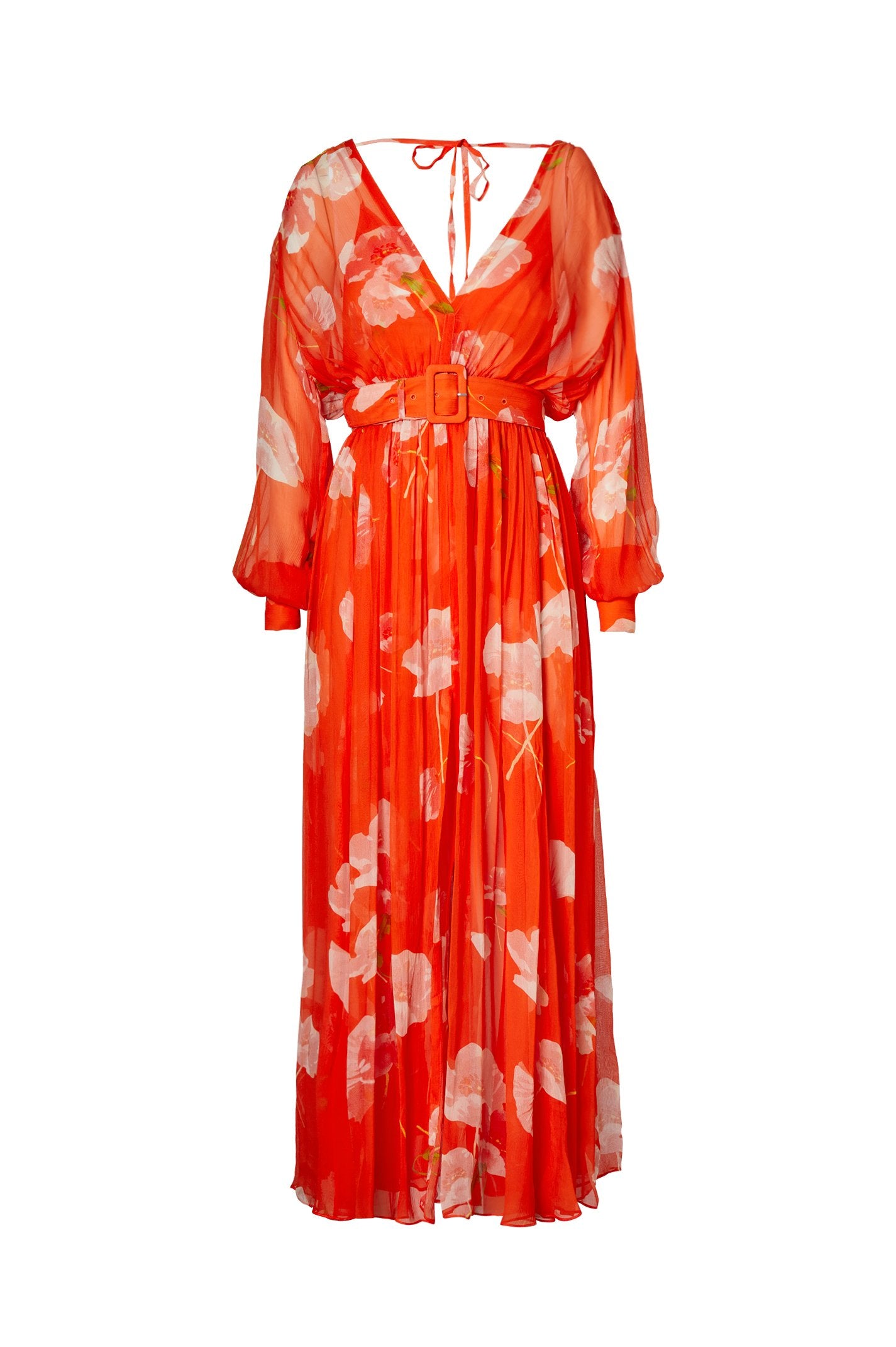 GGT FLORAL DRESS - TANGERINE